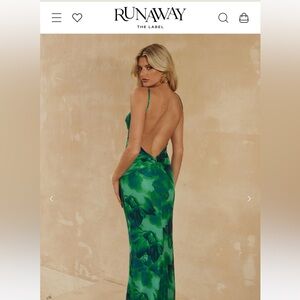 Floral Backless maxi from Runway The Label